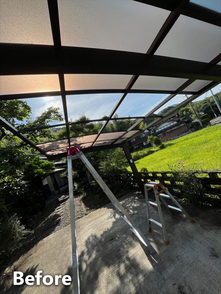 カーポート屋根貼り替え前