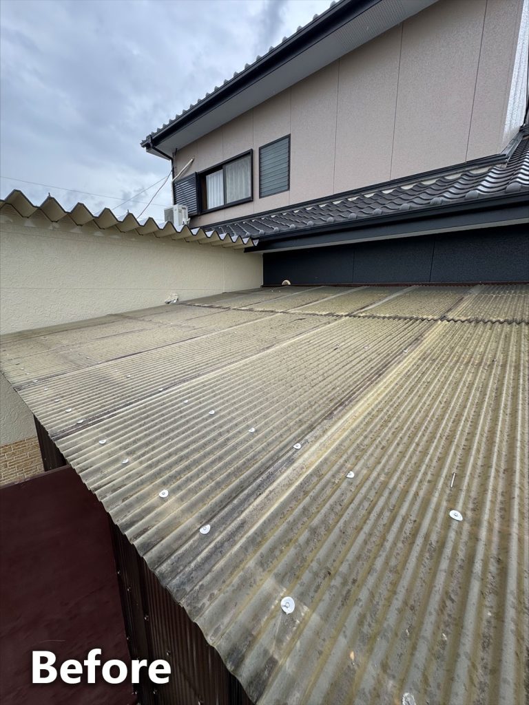 ポリカ屋根張り替え前