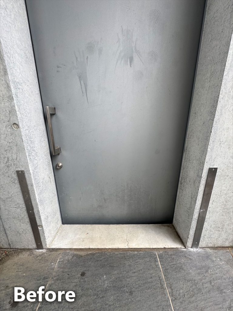 止水板設置前