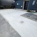 コンクリート駐車場打設後