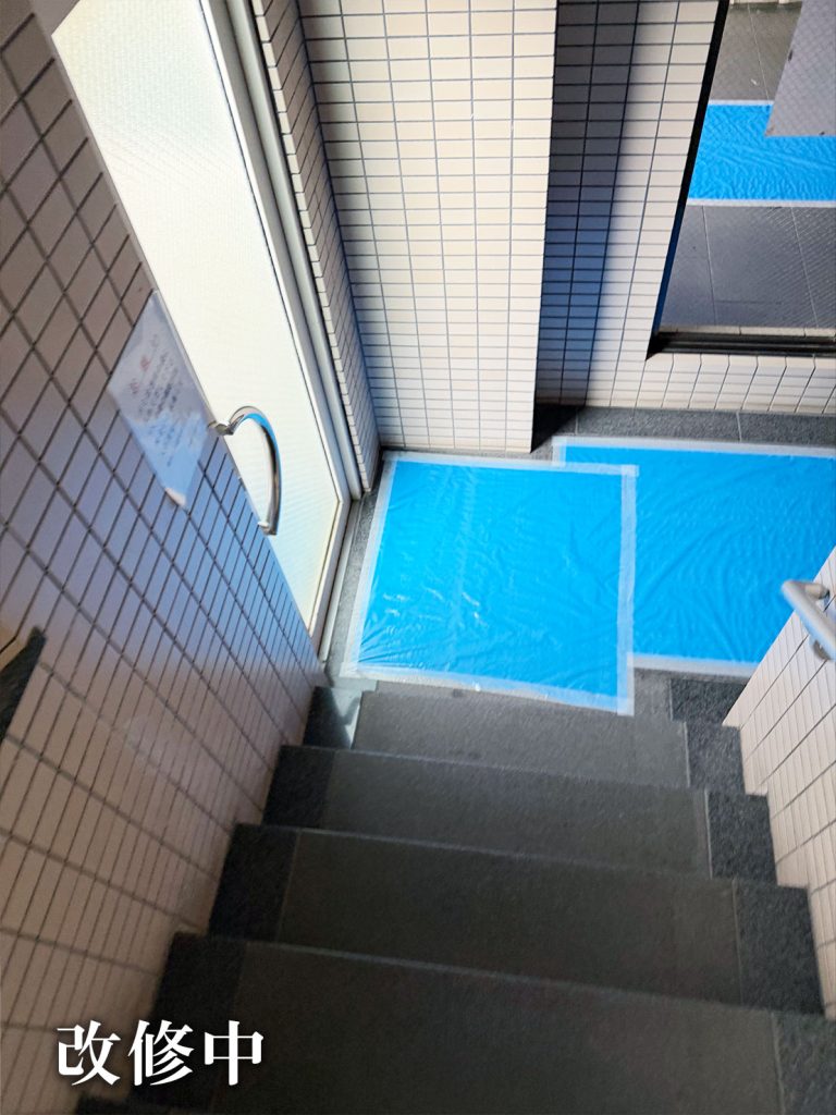 エコキュート設置養生中