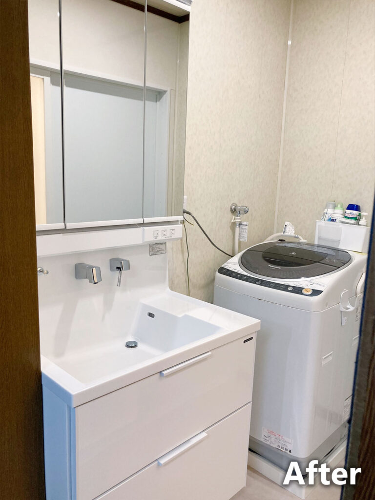 脱衣洗面所リフォーム後