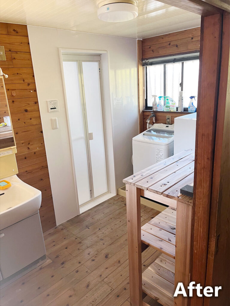 おふろリフォーム後脱衣所