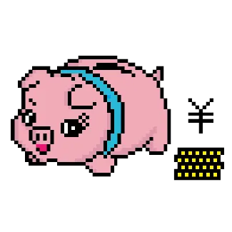 ドット豚貯金箱