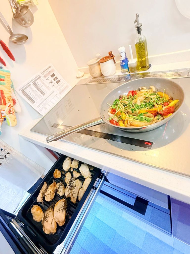 新しいＩＨコンロでお料理をされました