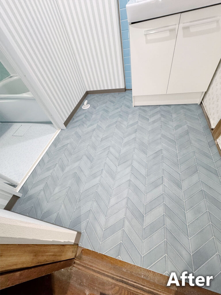 脱衣所改修後床