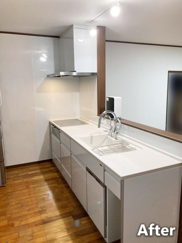 キッチン改修後シンク周り写真