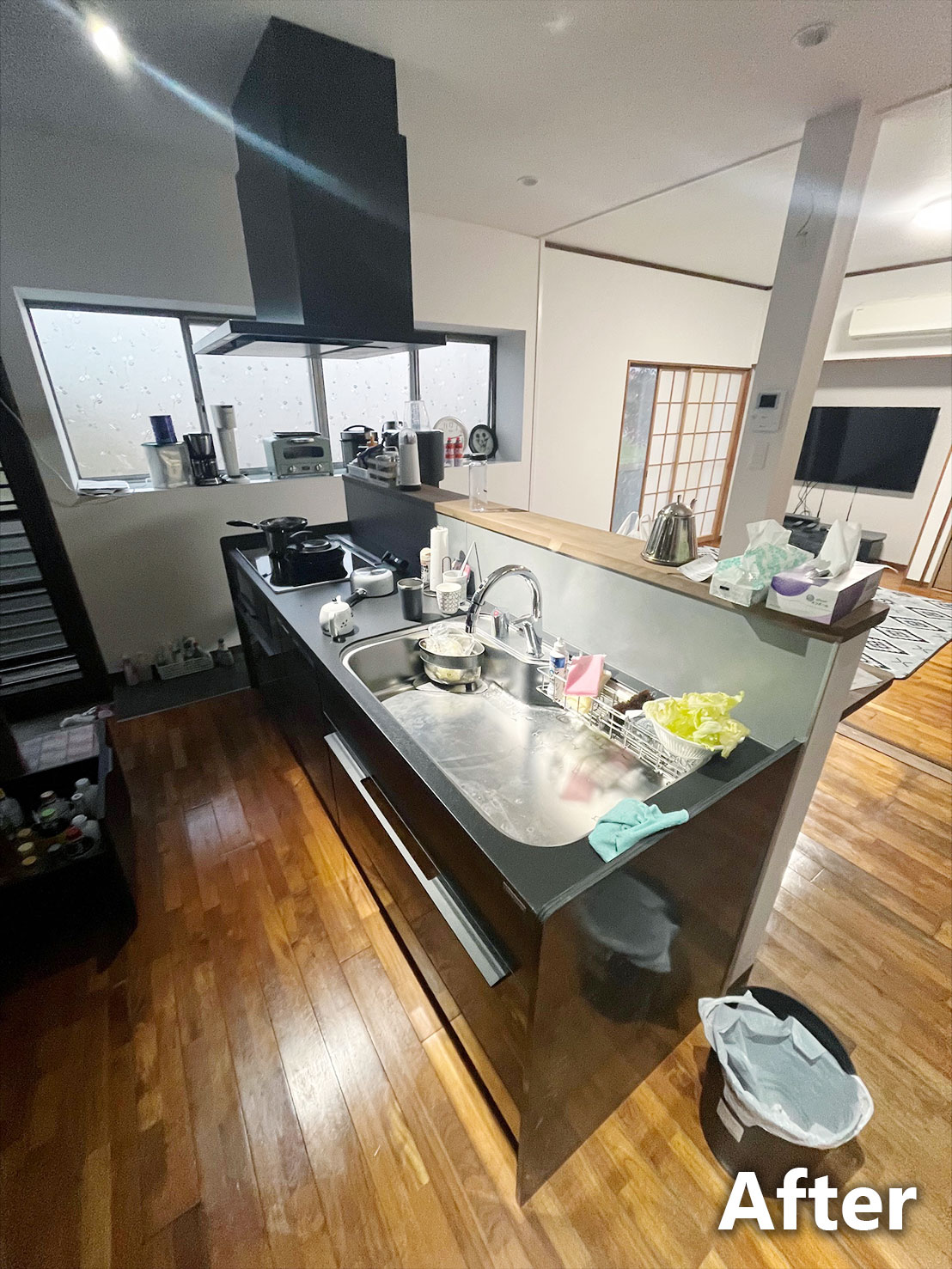 システムキッチン施工後全体写真