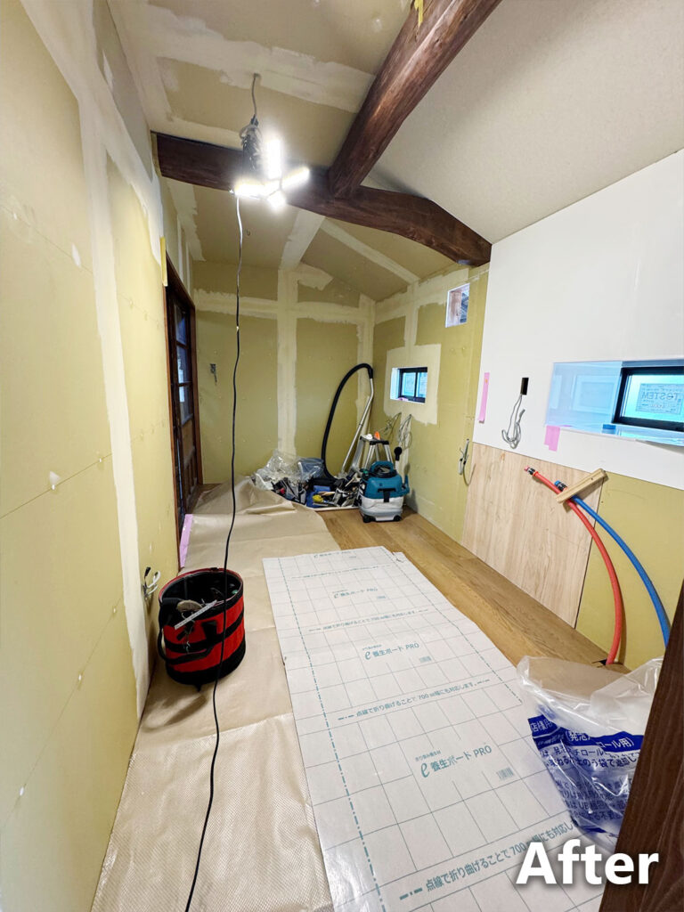 キッチンリフォーム施工途中
