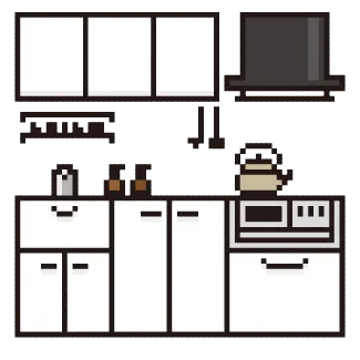 ドット絵のキッチン