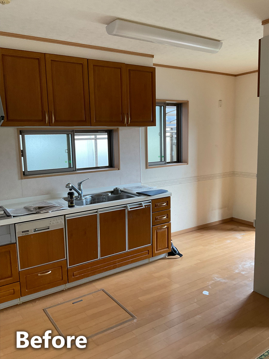 システムキッチン施工前全体写真