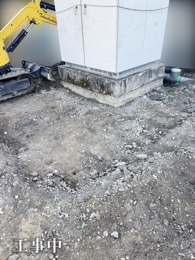 変電設備周り工事中