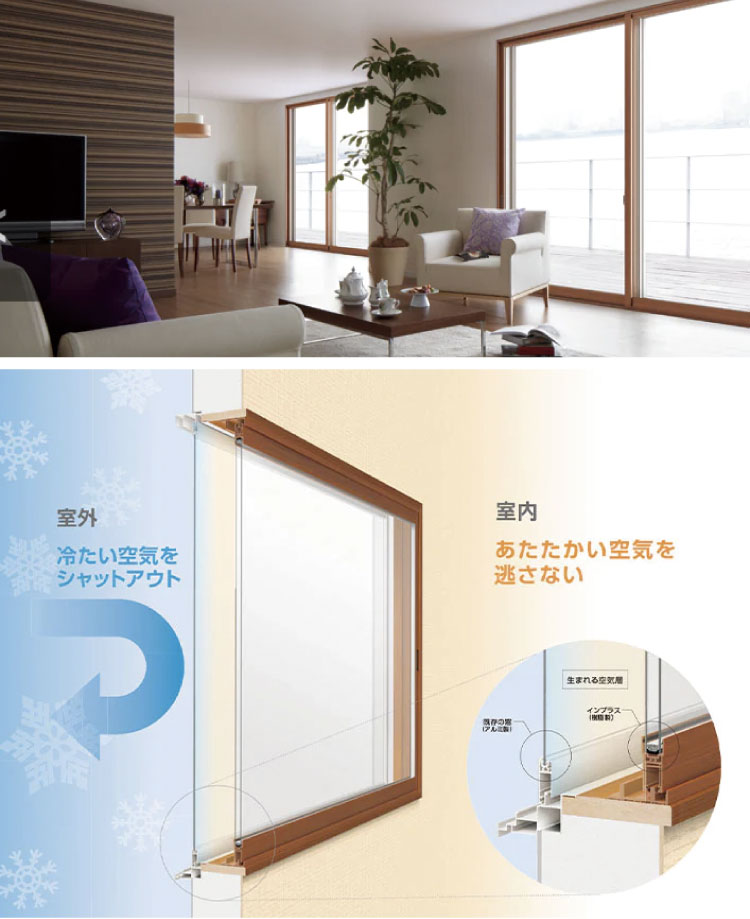 断熱効果の高いドアや窓に交換を！