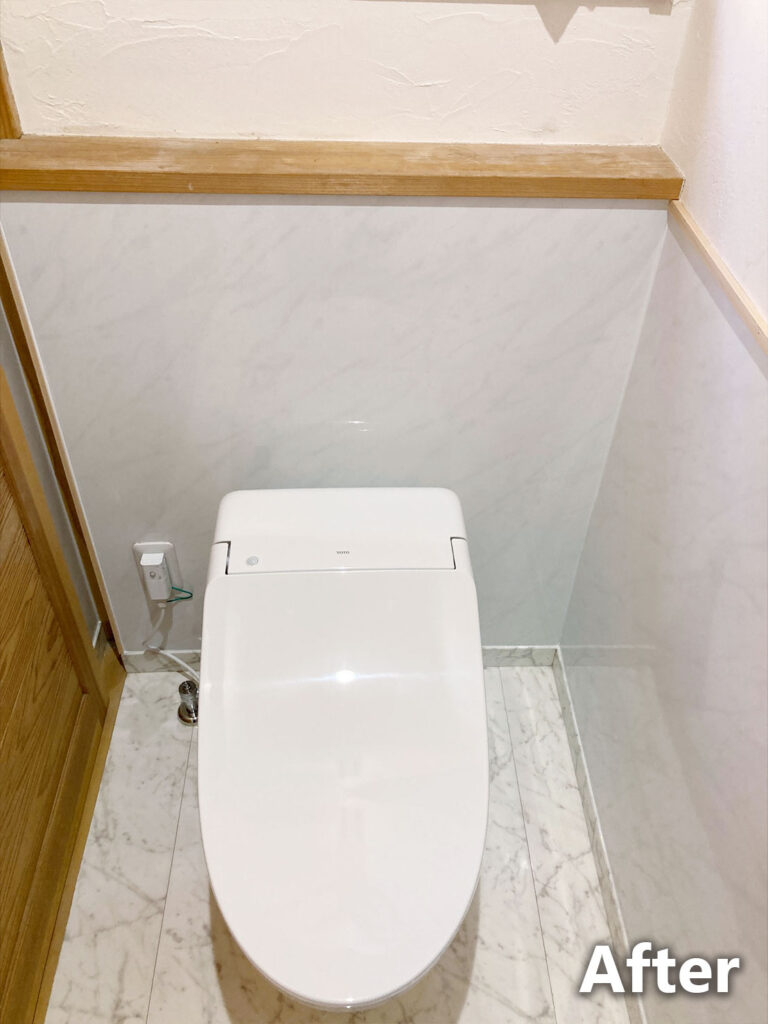 トイレリフォーム施工後俯瞰画像